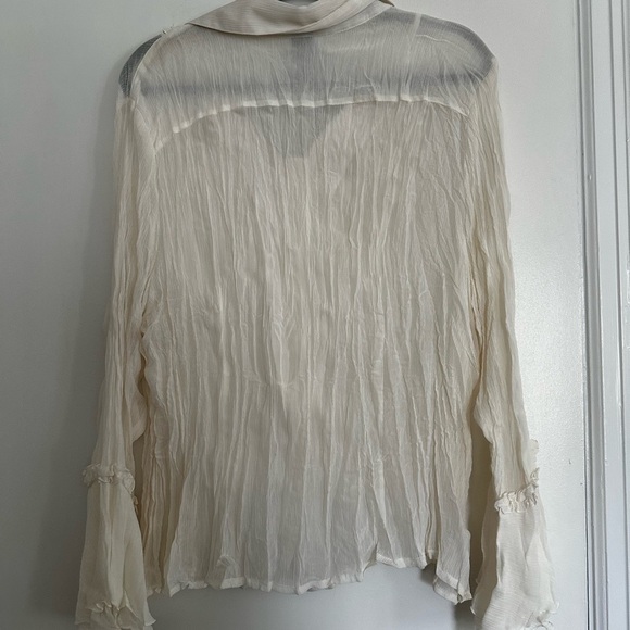 Studio 1940 Blouse Women’s 22/24W Y2K Sheer Ruffle Fairy Ethereal Cottagecore. - Picture 12 of 16